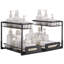 2-Tier 10.7"W x 14.2"D Pull Out Cabinet Under Sink Organizer Drawer Basket,25.5"Wx15.5"Dx13"H Install Size for Cabinet