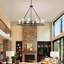 Campana 12 - Light Waggon Wheel Chandelier