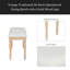 Vintage Traditional 50.4Inch Upholstered Dining Bench With 6 Solid Wood Legs-210091552