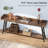 70.9 Inch Extra Long Industrial Console Table, Rustic Sofa Table For Living Room And Hallway, Narrow Entryway Furniture With Durable Metal Frame