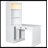 Tall Bookshelf With Writing Desk,Modern Bookcase with Study Desk, Workstation with Storage Shelf