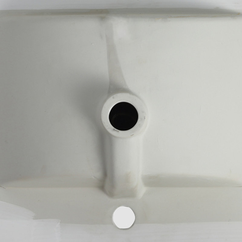 Go Peak Track 18.3'' Ceramic Rectangular Bathroom Sink with Overflow
