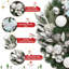 Couronne blanche argentée de 24 pouces - Cônes, boules décoratives et arc pour porte d'entrée ou manteau de cheminée
