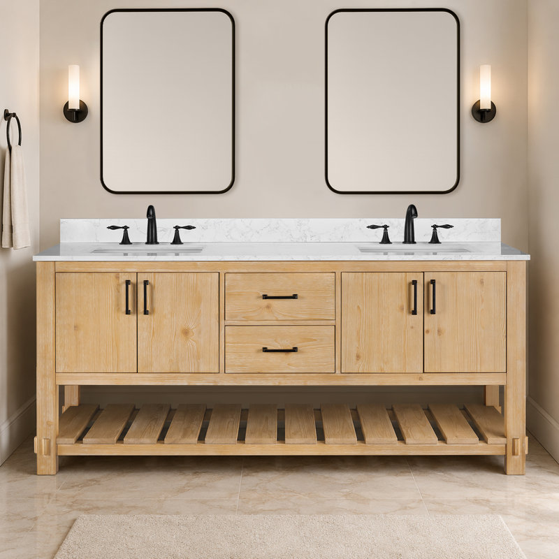 salle de bain, Spruce Light Brown, Black, 72"