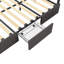 EU Double & King PU Storage Bed With 4 Drawers & LED Headboard, Faux Leather Upholstered Frame,  Beige & Grey-371065740-374681989