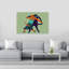 Elegant Cat Tango Elegant Playful Retro Cat Wall Art Print 1 Piece Wrapped Canvas Wall Art-348235097
