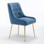 Chaise d'appoint rembourrée en velours Mayreli-299084169
