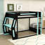 Lit superposé double en bois avec bureau de jeu intégré, station de charge et éclairage RVB-2109362943