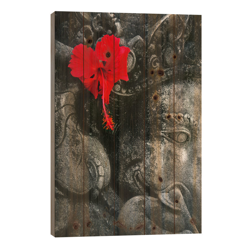 Statue de dieu Ganesh - impression sur bois sans cadre, L 18 po x H 26 po
