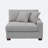 Upholstered Gray Chenille Armchair with Pillow Back, One Arm Single Chair Module Part For Sectional Sofa-271202502-298077862