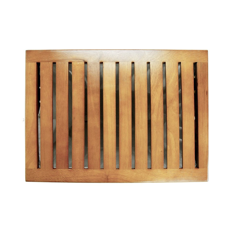 Rectangular Light Wood Bamboo Laundry Hamper with Lid
