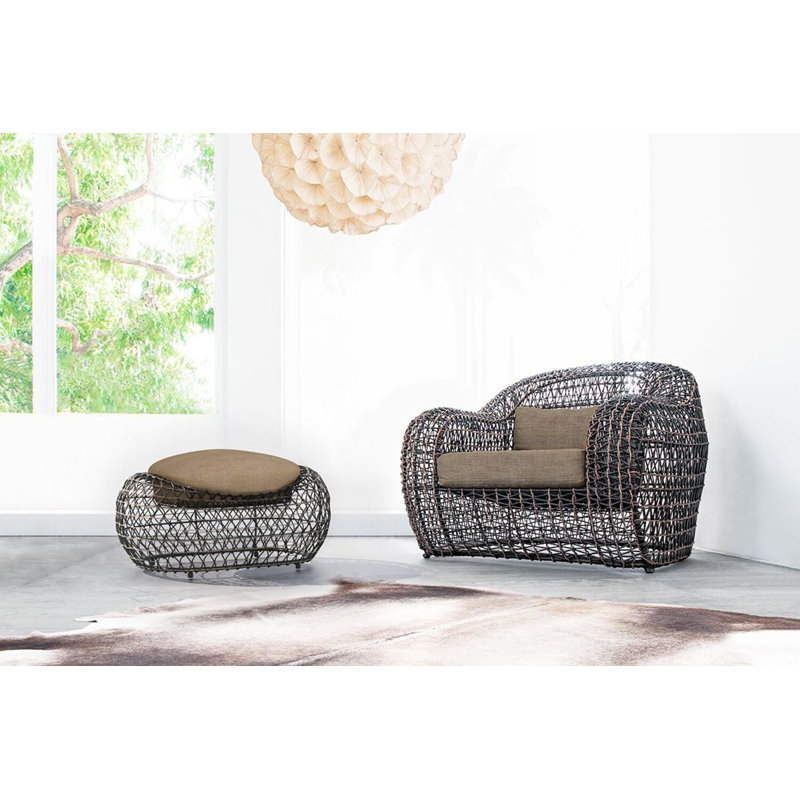 Balou Novelty Ottoman, Brown, Optim Barley