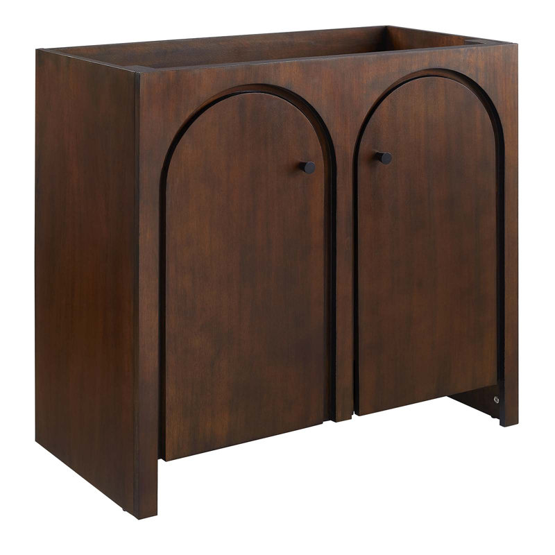 Modway Appia 35" Single Bathroom Vanity Base Only, Walnut