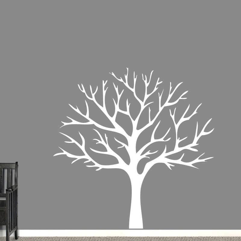 Décalcomanie murale arbre winter Aquinas, blanc