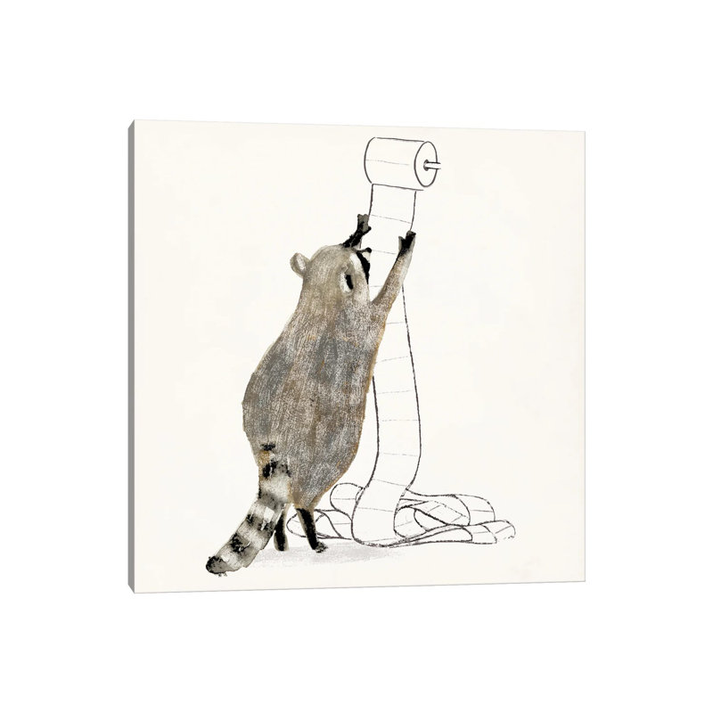 Rascally Raccoon IV by Victoria Barnes - Wrapped Canvas Print, 30.48 cm H x 30.48 cm W