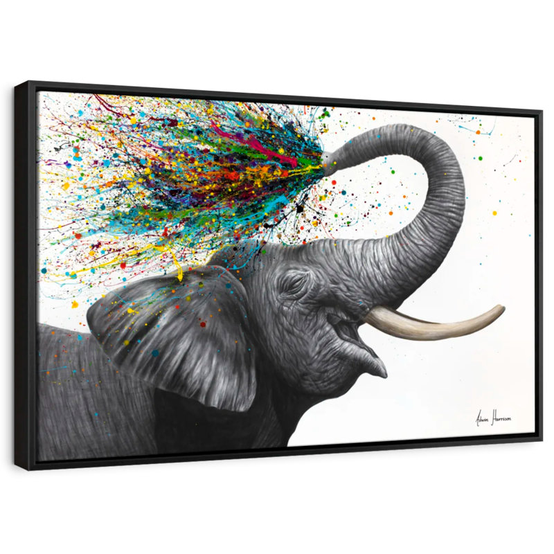 " Elephant Elation Canvas Print ", 29" H x 43" W