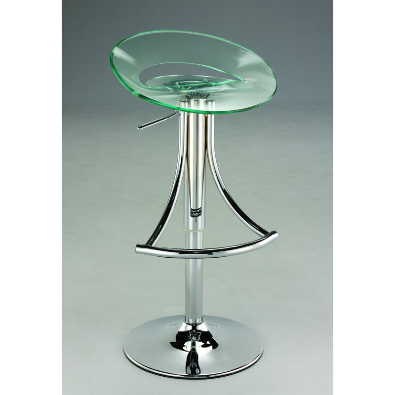 Tucker Swivel Adjustable Height Counter Stool, Clear
