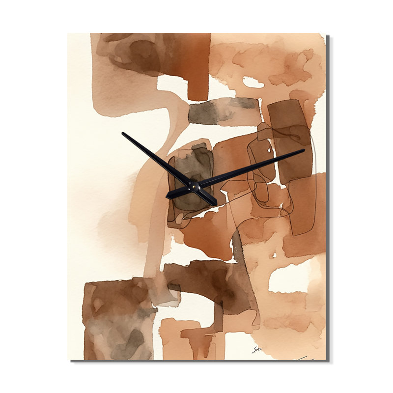 Jazlynne - Horloge murale abstraite à encre liquide, Grand