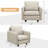 Vaios 92'' Linen Square Arm Modular Sectional Sofa-2096424812