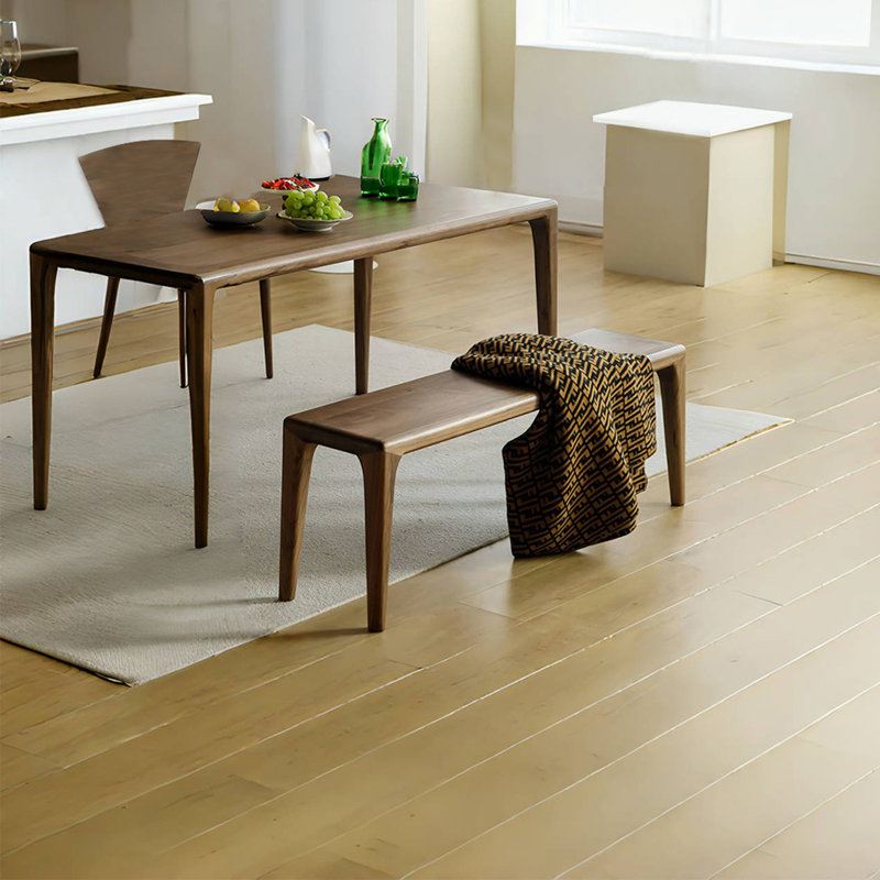 Hand-made FAS grade high quality wood bench Upholstered Bench, 17.71" H x 62.99" W x 12.59" D