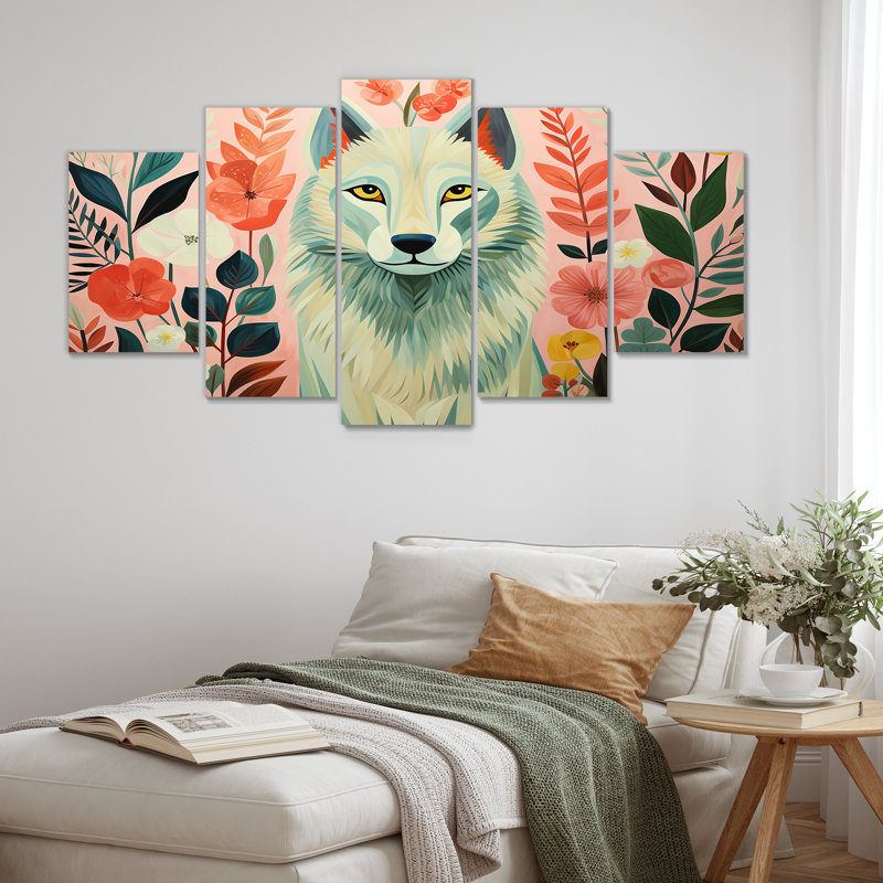 Rose et vert, loup boho