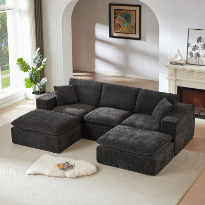 Canapé moderne en nuage de chenille, librement combinable, confortable pour s'asseoir, convient aux meubles de salon modernes dans les maisons, les appartements et les bureaux