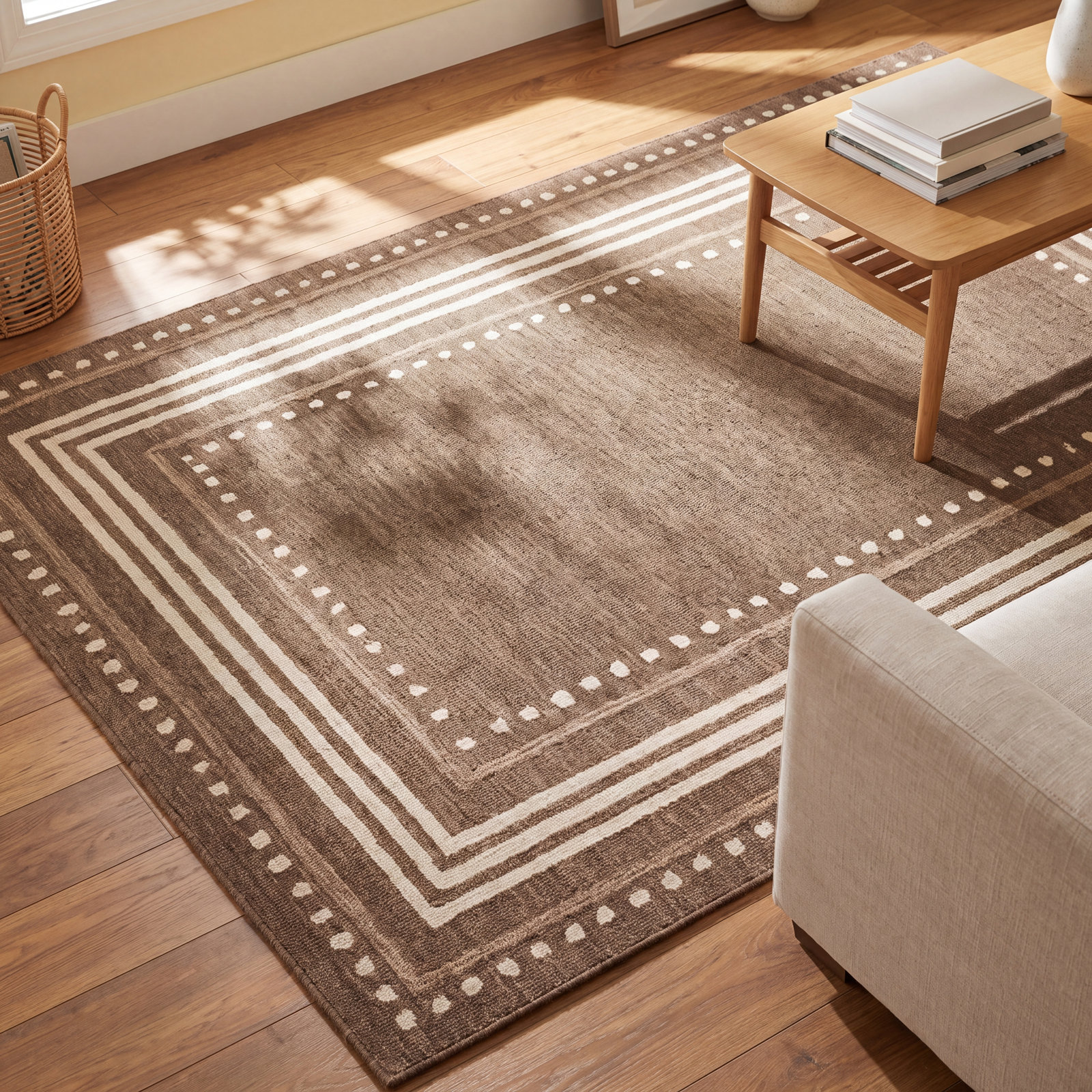 Alfie Bark / Natural Area Rug, Rectangle 3'6" x 5'6"