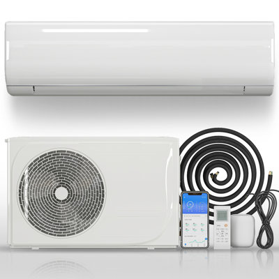 9000 BTU Mini Split Air Conditioner with Heat Pump & 24H Timer