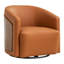 Fauteuil demi-tonneau pivotant en similicuir Delwood-1251969347