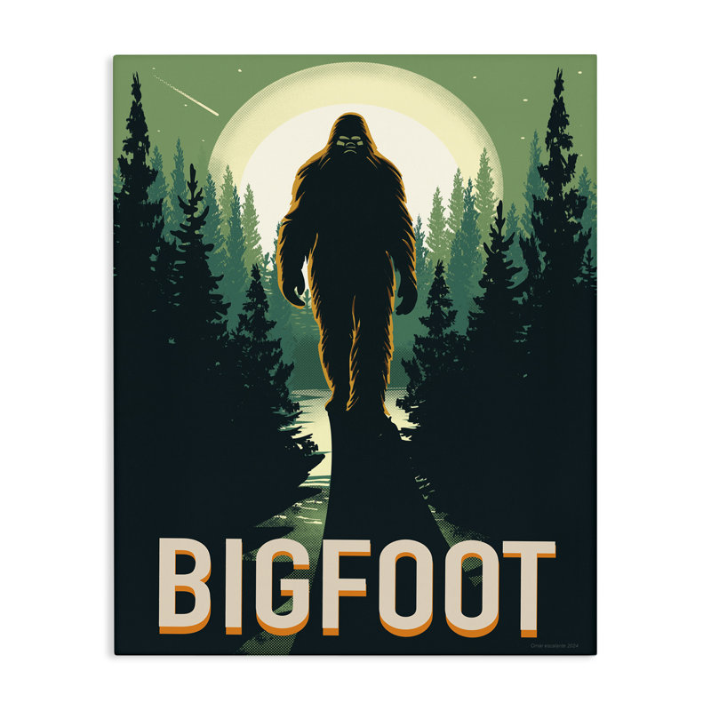 Toile Cryptid In The Woods, design par Omar Escalante, H 30 po x l 24 po