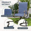 Ensemble de chaises de patio à bascule pivotantes en métal 6 pièces Ashan -1715870231