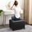  Rectangle Faux Leather Storage Ottoman with Casters-413741686