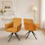 Ensemble de 2 chaises de bureau pivotantes 360 ° (orange)-130170231