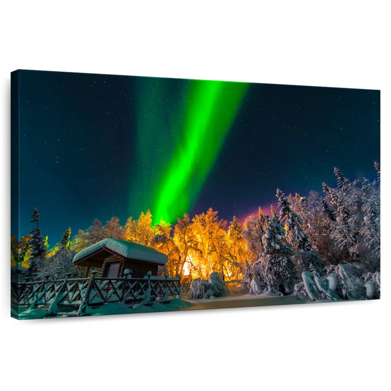 Alvord Wintry Lapland Northern Lights, H 20 po x l 30 po