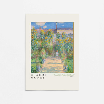 Le jardin de l'artiste par Monet v3, 20 po x 16 po