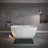 59" Freestanding Solid Surface Bathtub, Luxury Stone Resin Freestanding Soaking Bathtub With Overflow And Pop-Up Drain For Contemporary Bathroom, Glossy White-123339642