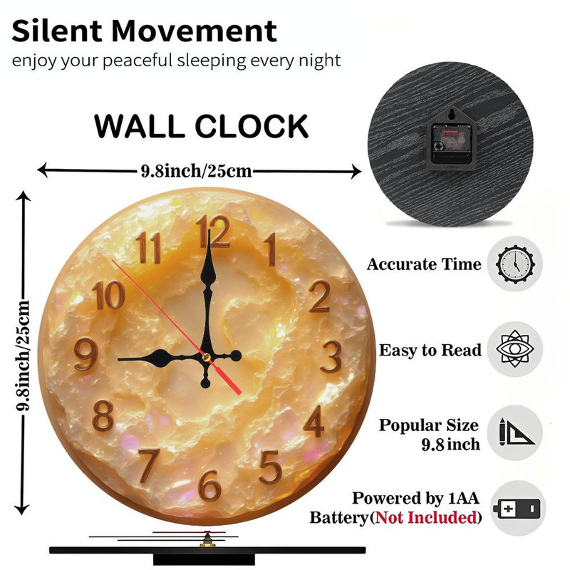 Horloge en cristal avec chiffres