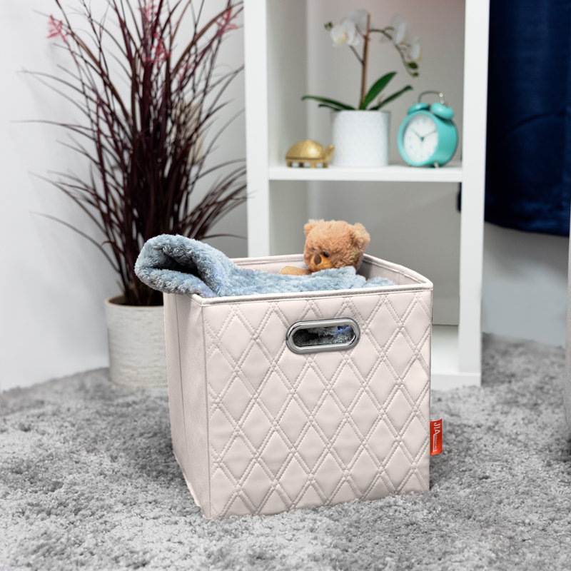Ensemble de cubes ou bacs en similicuir Jiaessentiels, Beige, H 13 po x l 13 po x P 13 po