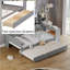 Lit simple en bois polyvalent avec tablettes de rangement, lit double et table d'étude-1295936850