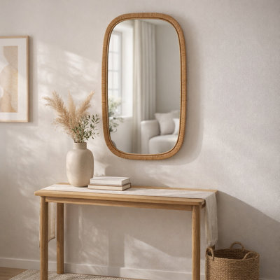 Glendive Boho Woven Wall Mirror