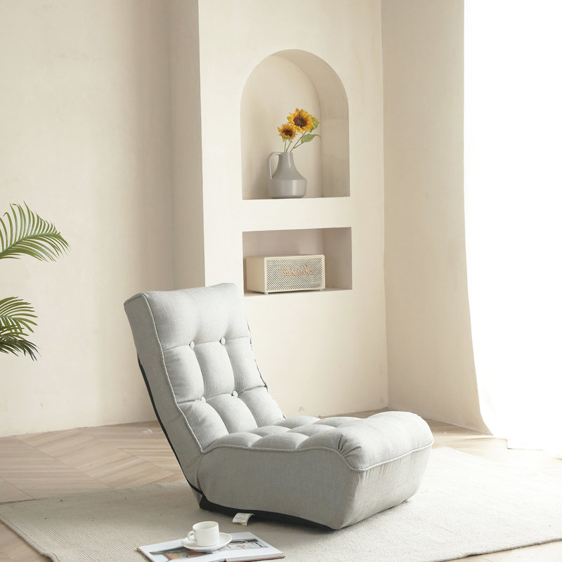 Fauteuil inclinable ergonomique - Prend en charge diverses activités inclinables et rembourrées en lin gris pour un dortoir peu encombrant