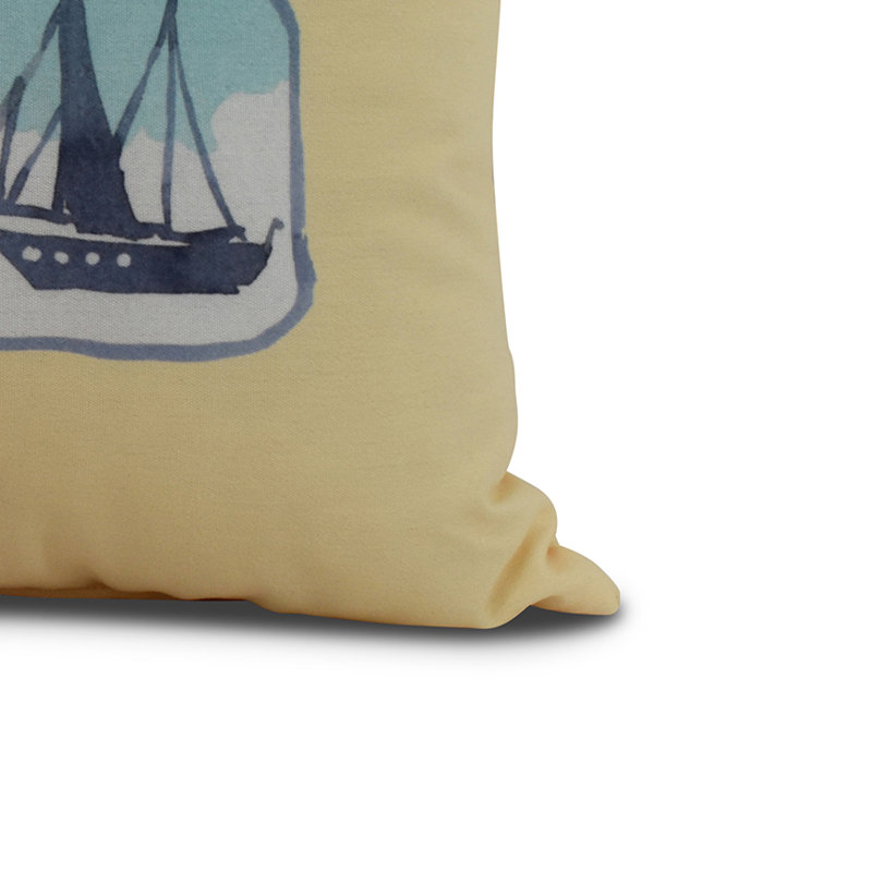 Housse et insert de coussin carré Nantucket, Jaune, 26 po x 26 po
