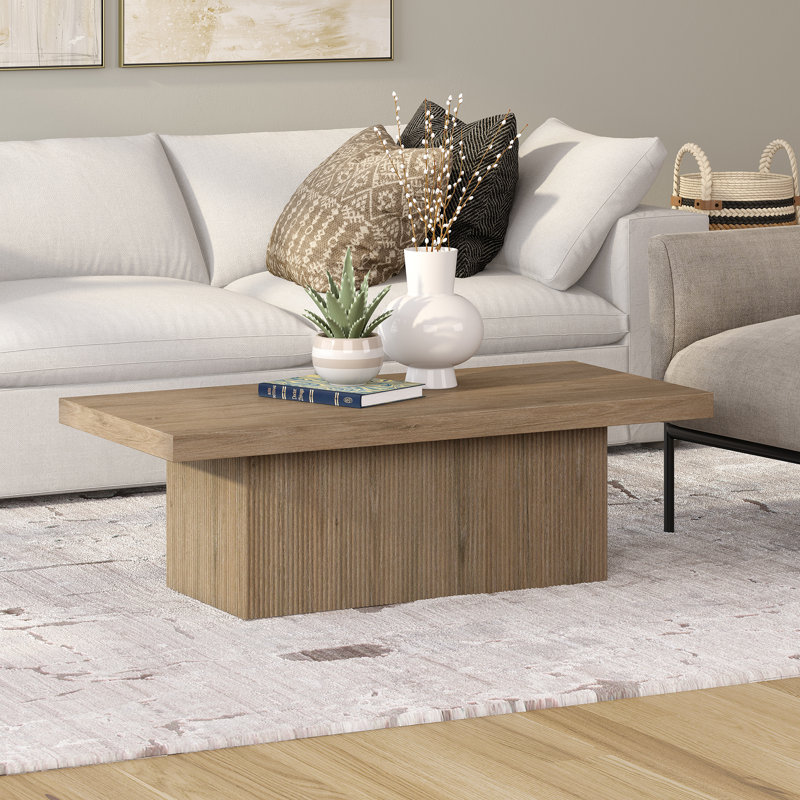 Aulbree Solid Coffee Table, Beige