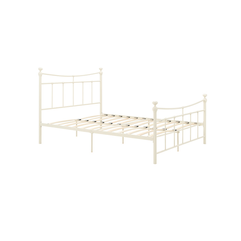 Hayler Bed Frame, Double (4'6), Cream