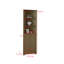 Grande armoire d'angle en bois avec 2 portes et 5 tablettes, organisateur de rangement autoportant pour la salle de bain, la cuisine, le salon ou le bureau-130858609