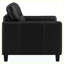 Chaise d'appoint rembourrée noire moderne pour le bureau de la chambre à coucher du salon-130375543
