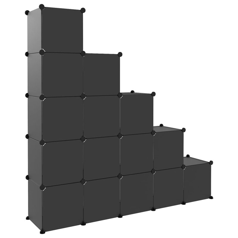 vidaXL Storage Cube Organizer with Cubes Stackable Organizer Modular Shelf PP
