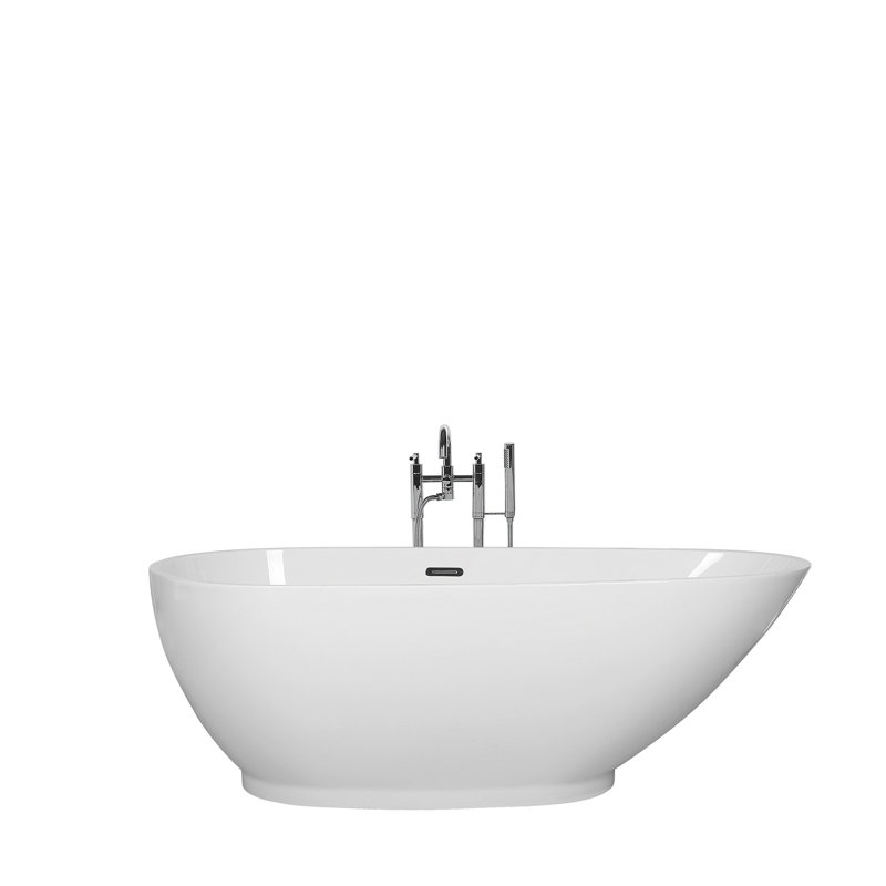 Rozlynn 1730mm x 820mm Corner Soaking Acrylic Bathtub