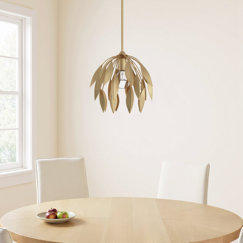 1 - Light Novelty Pendant, Gold, 63"H x 14"W x 14"D