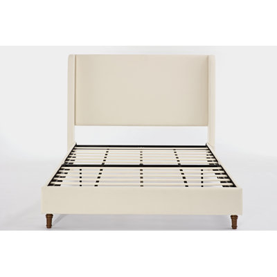 Mozter Upholstered Wingback Platform Bed